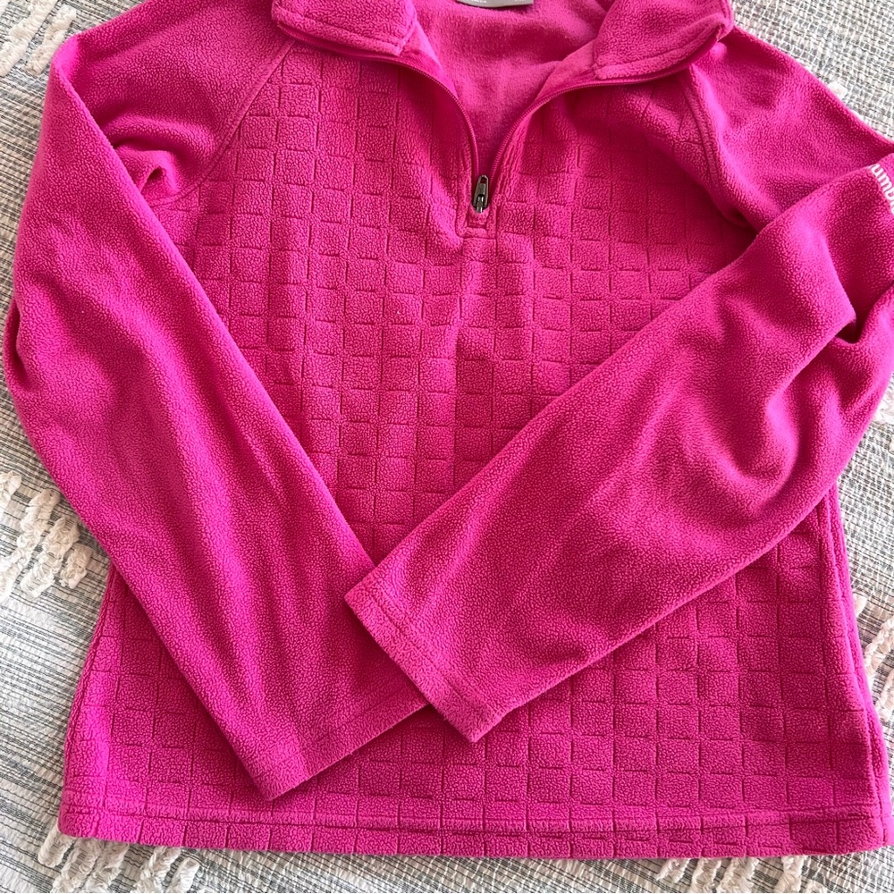 Columbia Vivid Pink Fleece Pullover - Picture 2 of 6
